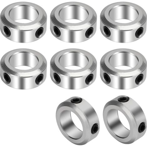 Collier D'arbre - Bague De Réglage En Alliage D'aluminium - Diamètre Intérieur 14 mm - Pour Maintien Axial Et Radial Sur Arbre - 8 Pièces