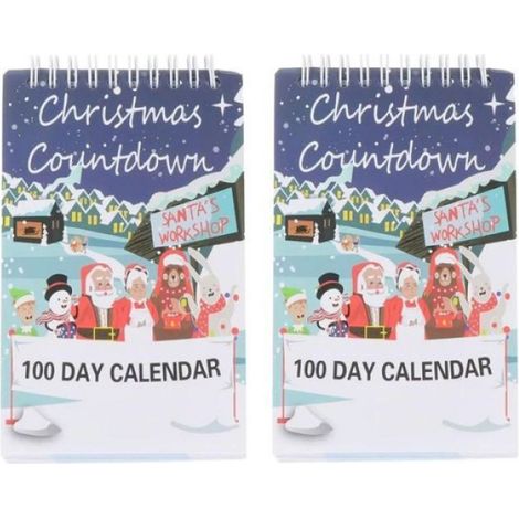 Calendrier Compte À Rebours Noël - 100 Jours - Décoration Chambre Bureau - Pour Enfants Familles - Format Tableau (1/5)