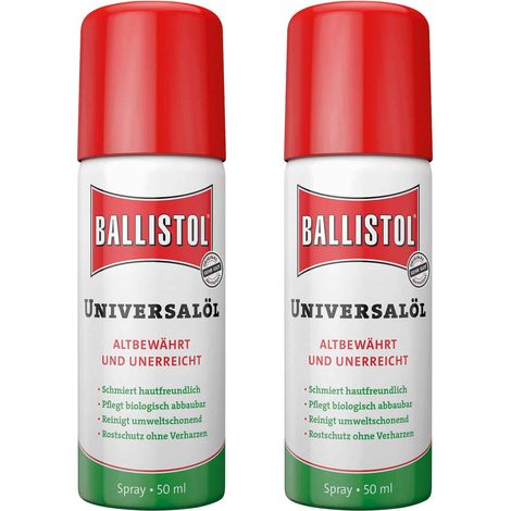 Spray huile universelle BALLISTOL, 50 ml, 2 pièces