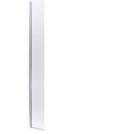 Balterley Blymhill Contemporary Bathroom 8mm Glass Hinged Flipper Wetroom Screen, Chrome Fininsh, 1950 x 322 x 27mm