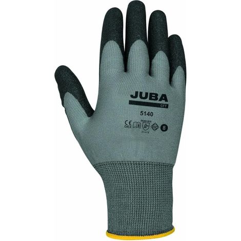 Guante trabajo s7 juba nylon pvc gr/neg cft