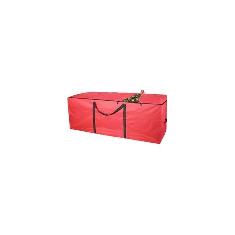 1 sac de rangement pour sapin de Noël rouge 122 x 38 x 51 cm, housse de protection imperméable en tissu Oxford 210D pour sapin artificiel