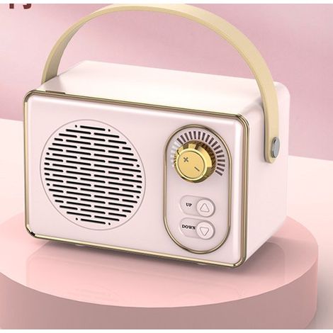 Altoparlante Bluetooth retrò, altoparlante wireless vintage in legno con Bluetooth 5.0, connessione AUX e USB per casa, esterni, viaggi e feste (1/4)