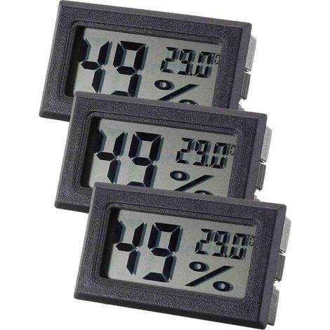 Thermomètre hygromètre numérique intégré, mini électronique pour enclos à animaux de compagnie. Précis et compact.