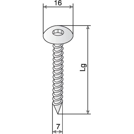 VIS BOIS ALU TRL TORX NOIRE 6X30