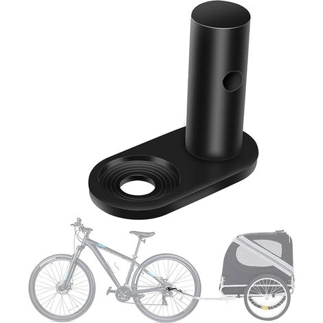 Bicycle Trailer Coupler Adapter Trailer Hitch Universal Trailer Bike Connector Hook Attachment Coupling Pull Head for Strollers Bicycle Pets Trolley (1/2)