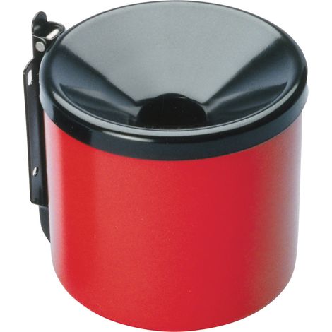 Cendrier mural auto-extinguible pour intérieur et extérieur, rouge, diamètre 15 cm