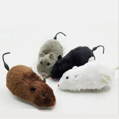 Aufziehbare Fellmaus in Katzenform – Realistische Maus – Spielzeugmaus – Lustiges Haustierzubehör – MMCD-ZGL-04917 (1/5)