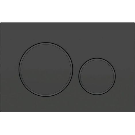 Gilt für Geberit Sigma20 Betätigungsplatte für 2-Mengen-Spülung: mattschwarz lackiert, Easy-to-clean-Beschichtung, schwarz (115.882.16.1) (1/4)