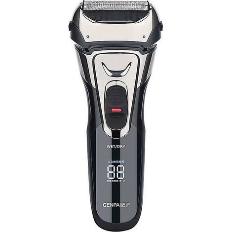 Rasoio elettrico Serie 3 da uomo, con rifinitore di precisione retrattile, lame per pelli sensibili, utilizzabile su pelle asciutta o bagnata, colore nero. (1/3)
