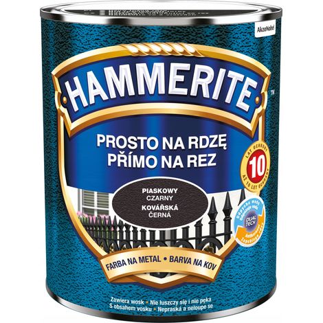 Peinture pour métal Hammerite Straight to Rust, noir sable, 0,7 L (1/2)