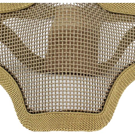 Halbgesicht aus Metallgewebe, mit originellem Design, 54 bis 62 cm groß, geeignet für Outdoor-Aktivitäten, in brauner Farbe. (1/5)