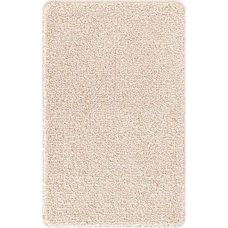 Alfombrilla de baño antideslizante Crema 60 x 90 cm PP vidaXL (1/5)