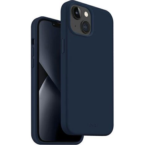 Coque Uniq Lino pour iPhone 14 Plus / 15 Plus 6,7 pouces, bleu marine (1/5)