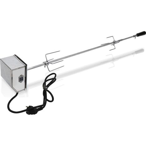 Barbecue à brochettes avec Moteur pour Poulet Agneau,117cm, bœuf ou rôti roulé, avec Broche réglable en Hauteur pour jusqu'à 18 kg (1/5)