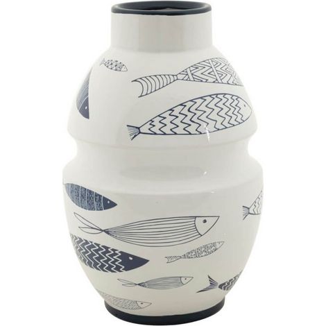 Vaso Ceramica Grande Pesci cm diam 21X31 - FISH (1/5)