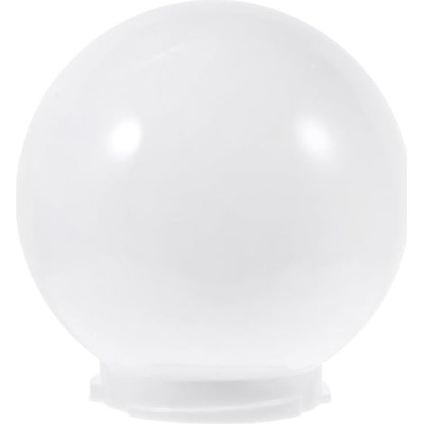 Abat Jour Globe Spherique Acrylique Blanc Exterieur Jardin 250mm Composition PMMA, col de 12cm, filtre lumineux, pour applique, aspect translucide, incassable, etanche, 1 unite (1/5)