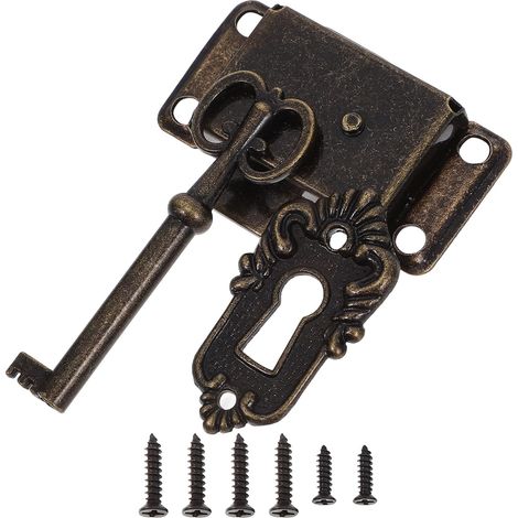 Serrure de style vintage Vaguelly avec clé pour armoires et