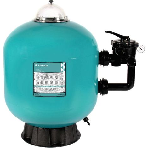 Pentair – Filtre à sable Triton Side TR60 – Débit 14 m³/h – Vanne 6 voies – Cuve monobloc en fibre de verre – Pression max 3,5 bars