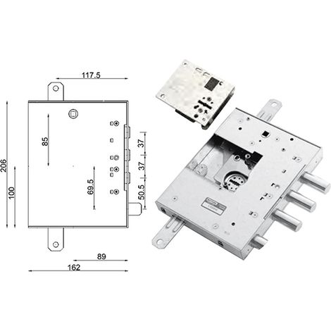 Mottura 89.Kr571.Gdb35 Serratura Blindat.Dx