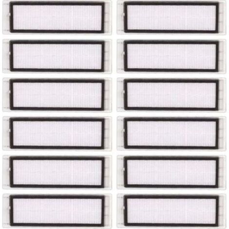 (Pack de 12) filtres HEPA compatibles avec Roborock S6 Pure S6 E4 S4 Max S6 MaxV S5 S5 Max S4 E2 E3 E5 E20 E25 E35 S50 S65