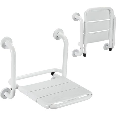 Tabouret de Douche, Siège de Douche Rabattable pour Montage Mural, Stable et Sécurité,Montage Facile,Siège de Bain pour Les Personnes Handicapées, âgées et Femmes Enceintes (1/5)