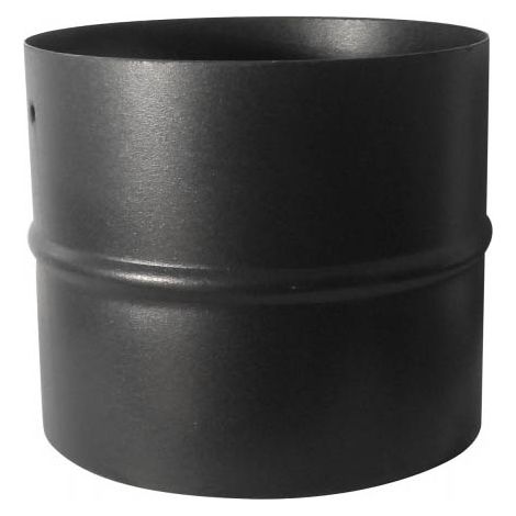 TEN – Raccord gaz émaillé noir mat mâle-mâle Ø150 13cm – Résistant aux acides et hautes températures – Pour chaudières gaz et fuel