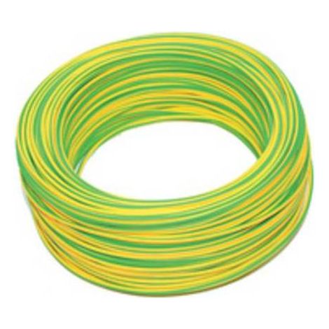 100 x CAVO ELETTRICO UNIPOL FS17 SEZ 2,5 MM GIALLO VERDE