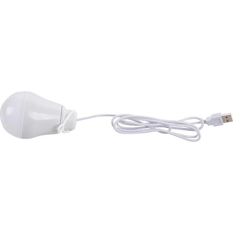 Ampoule LED 5 V CC 5 W, lampe USB portable à lumière blanche pour ordinateur portable en extérieur (blanche) (1/5)