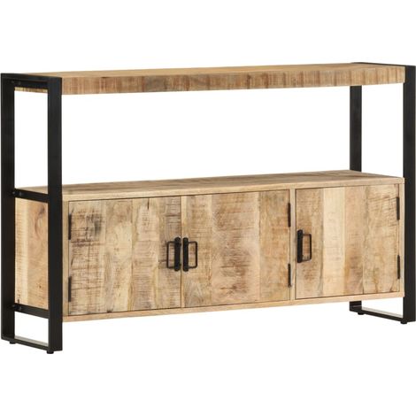 vidaXL Beistellschrank 120x30x75 cm Massivholz Mango