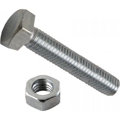ORECA - BLISTER 6 BULLONI FILETTATI TESTA ESAGONALE CON DADO IN FERRO ZINCATO 5X30mm
