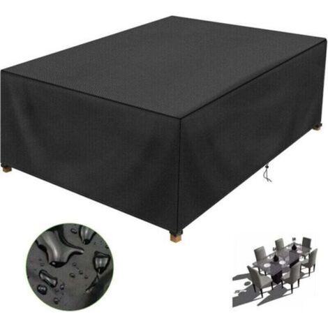 Housse De Protection Salon De Jardin 150x90x75cm, XU, Résistant à l'eau Robuste Tissu Oxford 210D Housse Protection Table De Jardin Exterieur, Résistance au Vent, Anti-UV - (1/4)