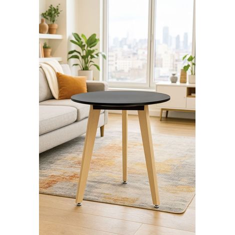 Estilo Nórdico - Mesa Synk Redonda 80 cm - Negro (1/5)