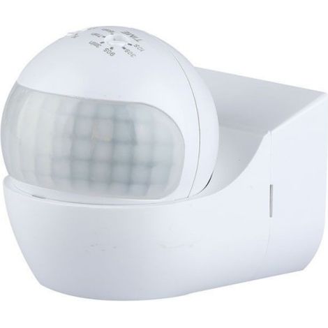 Sensor de movimiento infrarrojo V-TAC ajustable a 180° para montaje en techo, blanco (máx. 400 W), IP44