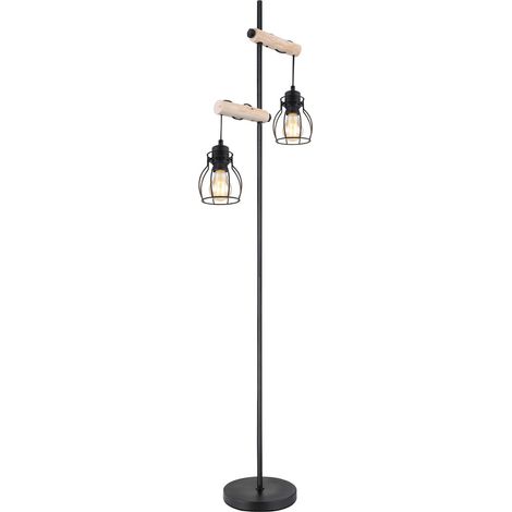 Globo - stehlampe - Mina - schwarz - metall - E27 - 153260S (1/5)