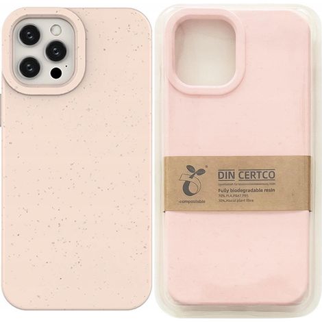 Custodia ecologica in silicone biodegradabile per iPhone 14 Plus, colore rosa. (1/5)