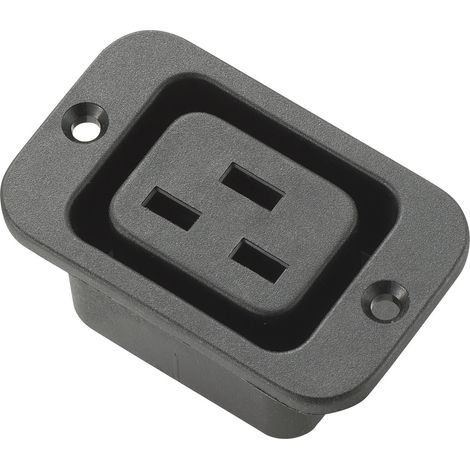 TRU COMPONENTS 715481 Kaltgeräte-Steckverbinder Buchse, Einbau vertikal Gesamtpolzahl: 2 + PE 16 A