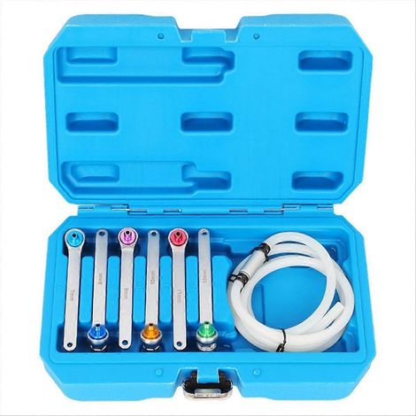 Kit de purge de liquide de frein, clés de purge, clé à douille pour vis de pompe de frein, clé d'échappement pour système de freinage (1/5)