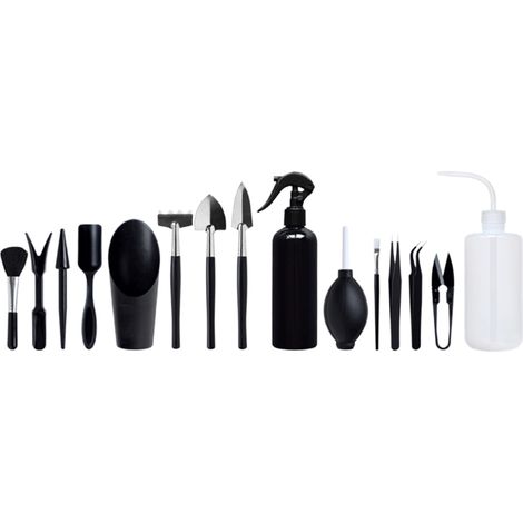 Ensemble de 15 outils de jardin robustes, mini-outils de jardinage à main, cadeau idéal pour les jardiniers. (1/5)