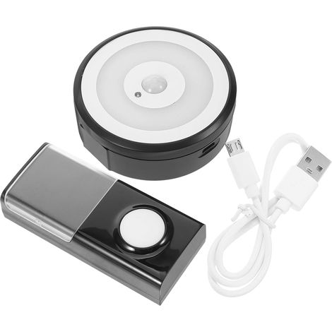 Sonnette Intelligente USB sans Fil Lumière Intégrée, Maison Boîtier Noir en Plastique, Design Épuré, Technologie Ip55, Alimentation USB (1/5)