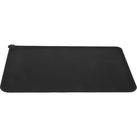 Food Grade Silicone Mat Durable Environmental Protection Cat Dog Food Mat for Pets CarBlack (1/5)