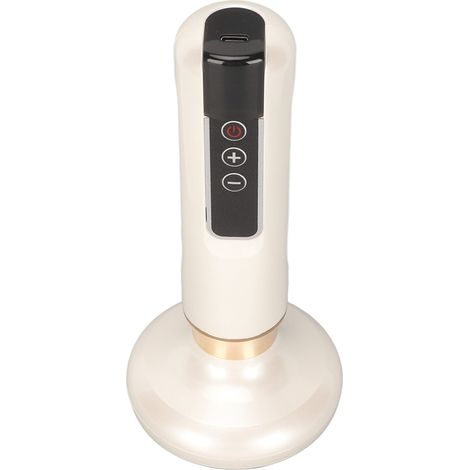 Appareil de ventouses électrique à 6 niveaux d'aspiration, corps à billes d'acier coulissantes, masseur à vide, blanc nacré (1/5)