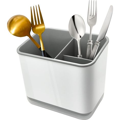 Support de table de cuisine pour baguettes, cuillère, fourchette, égouttoir, panier, boîte de rangement (gris)-AquaForge (1/5)