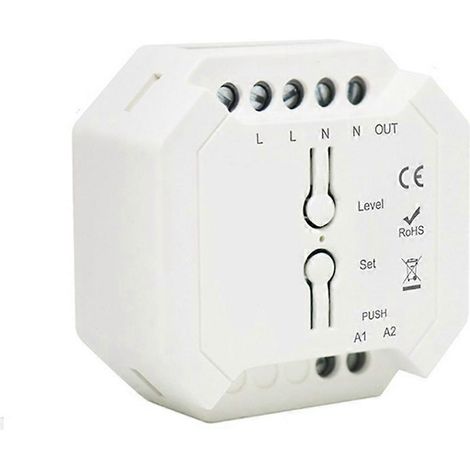 Variateur intelligent Tuya ZigBee Triac pour éclairage LEDcompatible avec application mobile et télécommande RF (AA). (1/5)