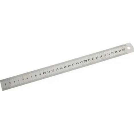 Règle en acier inoxydable multifonction résistante à l'usure échelle précise bord droit pour bureau menuiserie quincaillerie (1/5)