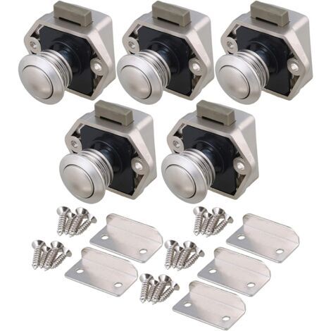 royaluxe-5PCS serrures sans clé Armoire à Bouton de Verrouillage pour Armoire à tiroirs RV (1/5)