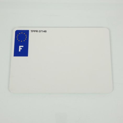 Kennzeichenhintergrund weiß F ohne Département 210x145mm für (1/3)