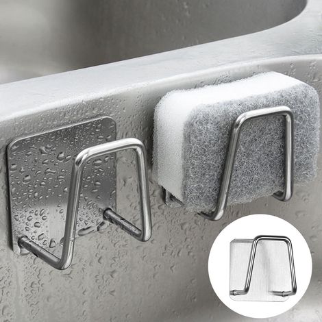 Rack Egouttoir Vaisselle - Support Acier Inoxydable avec Bac TPR - Suspendu sur Robinet d'Évier - 37 ou 43 cm - 1 Unité (1/5)
