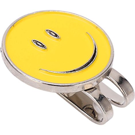 Pince magnétique en alliage pour chapeau, marque-ballon, chapeaux souriants, pinces à visière, poche de ceinture, résistante aux chutes, jaune (1/5)
