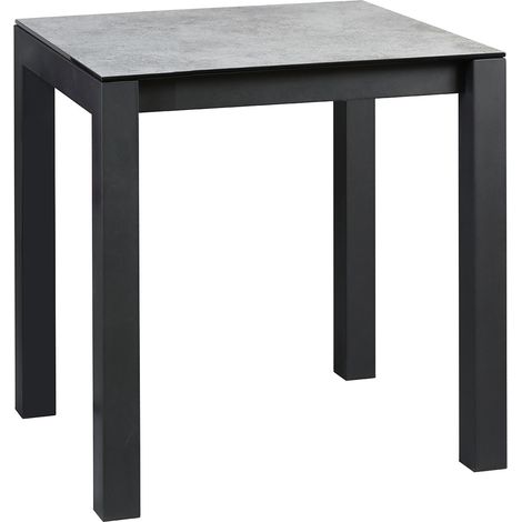 SIXTINE - Table Snack Carrée 100cm Aspect Céramique (1/3)